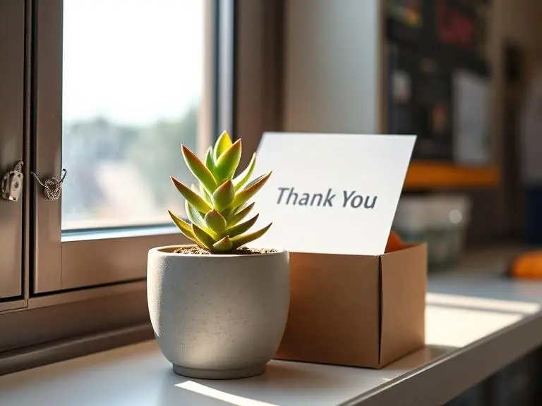 Mini Succulent Pot with Thank You Card