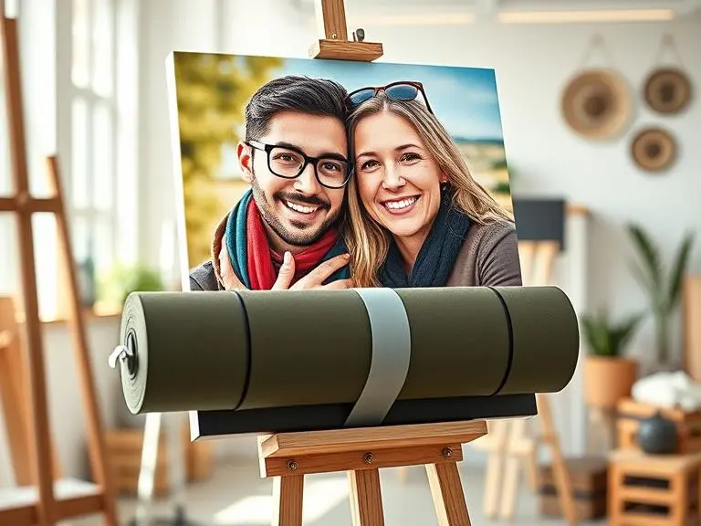 Custom Couple Portrait Canvas Print