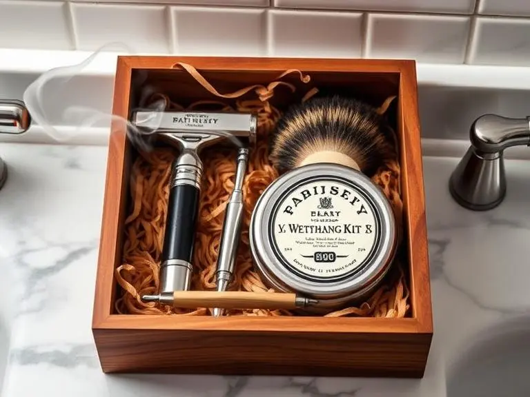 Classic Wet Shave Razor Brush Stand Set