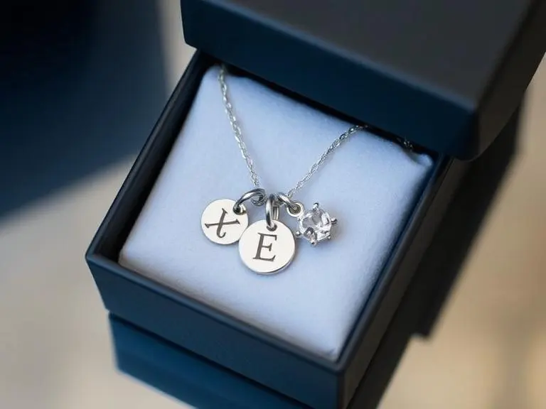 Custom Initial Birthstone Necklace
