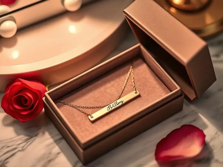 Personalized Engraved Bar Necklace