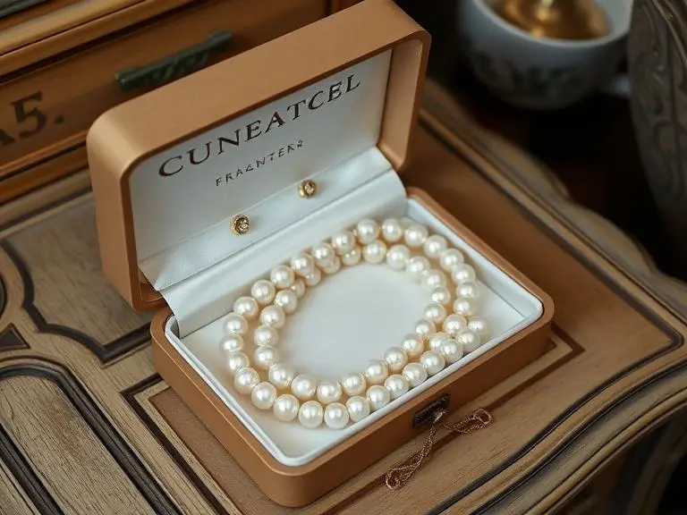 Pearl Necklace and Earring Set