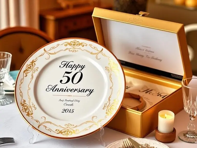 Personalized Golden Anniversary Plate