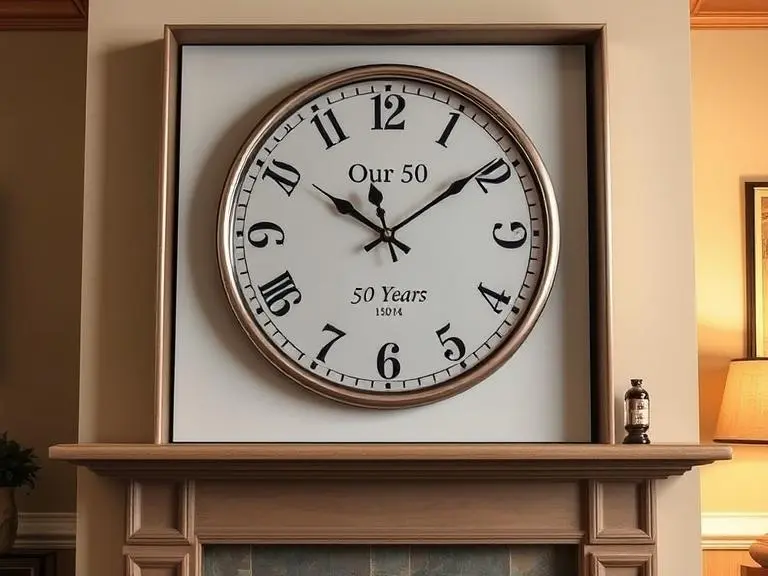 Personalized 'Our 50 Years' Wall Clock