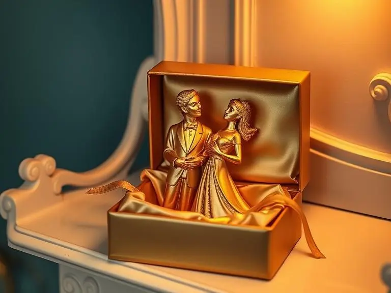 Golden Couple Figurines