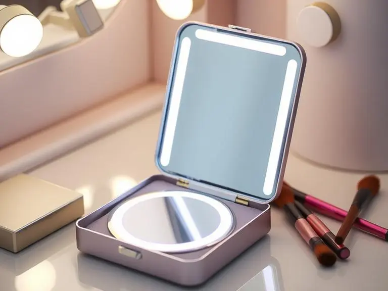 Portable LED Makeup Mirror - Practical Beauty Gift