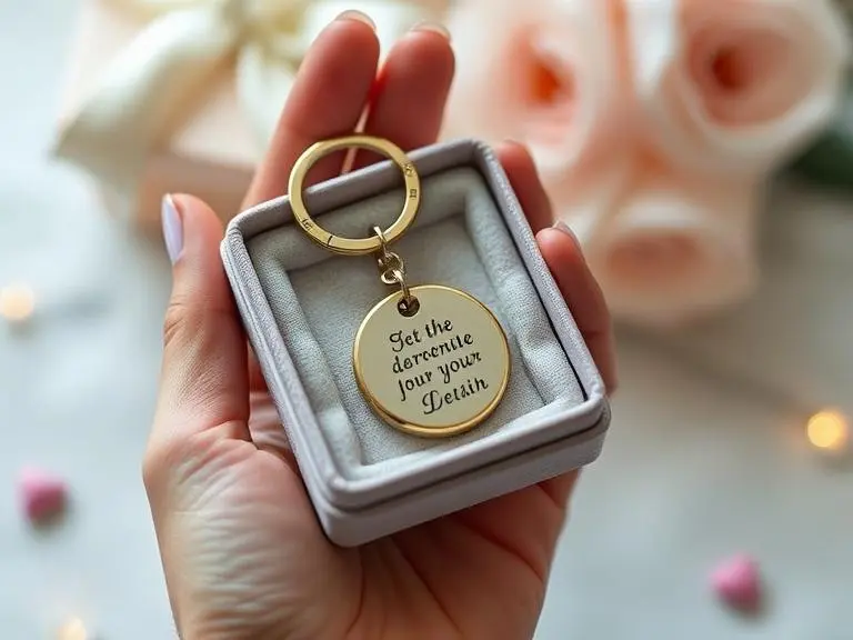 Custom Engraved Keychain Photo Text