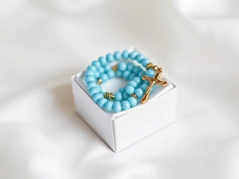 Baby Boy Rosary Blue Beads
