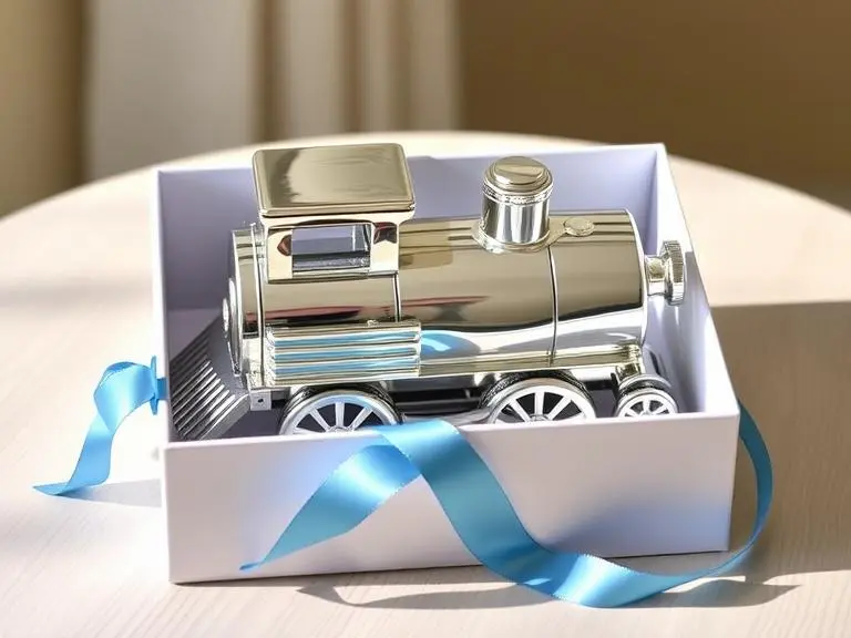 Silver Plated Baby Piggy Bank