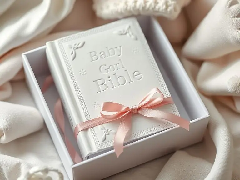 Baby Girl First Holy Bible Lace