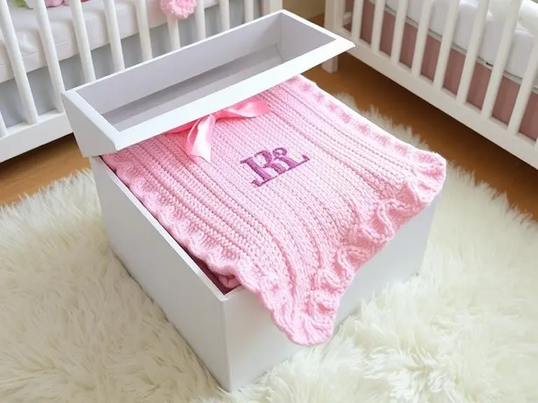 Personalized Embroidered Baby Blanket Girl