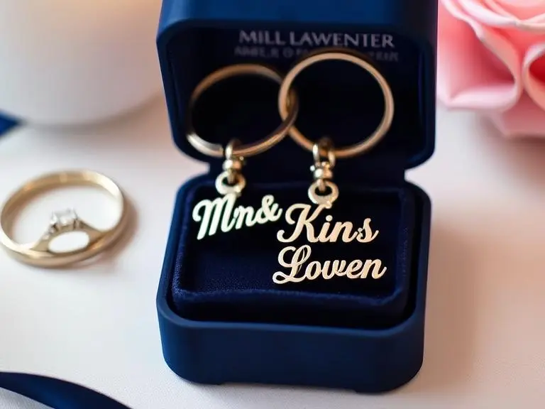 Personalized Couple's Keychain Set