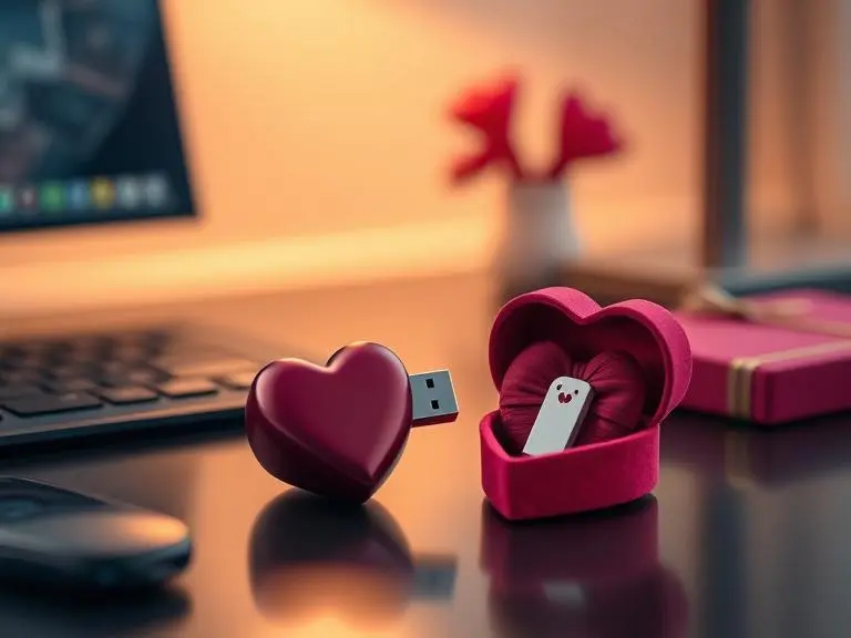 Heart-Shaped USB Photo Album Drive
