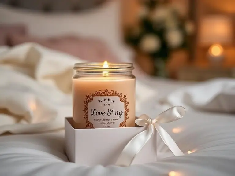 Hand-Poured Scented Candle 'Love Story'