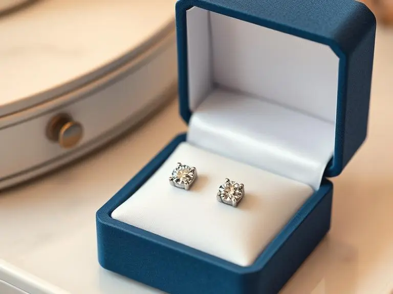 Moissanite Diamond Stud Earrings