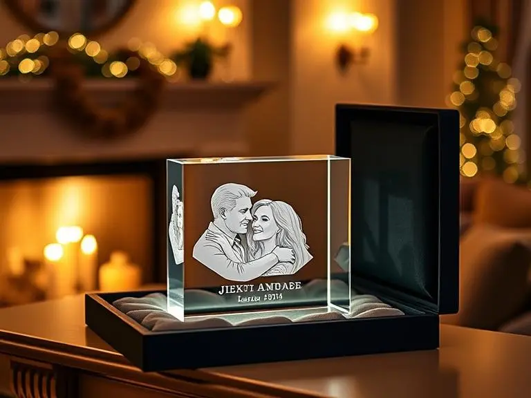 Custom Photo Engraved Crystal Block