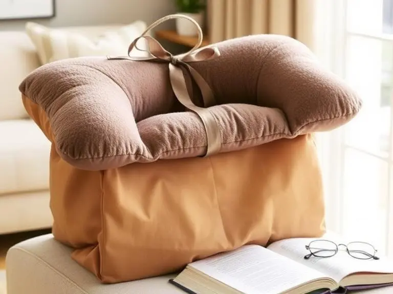Comfortable Reading Pillow with Armrests for Grandad's ultimate relaxation.