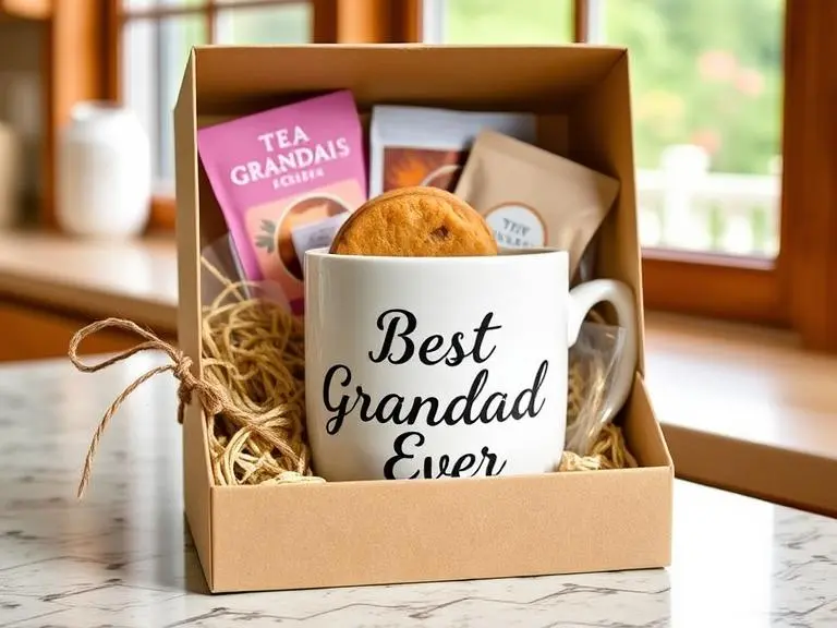 Engraved 'Best Grandad' Mug for his morning coffee ritual.
