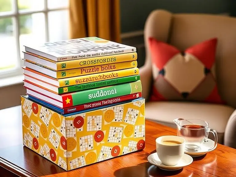 Large Print Puzzle Book Set to keep Grandad's mind sharp.