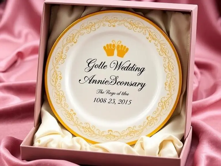 Personalized Golden Anniversary Plate