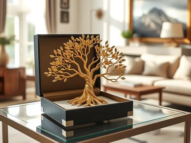 Golden Tree of Life Sculpture