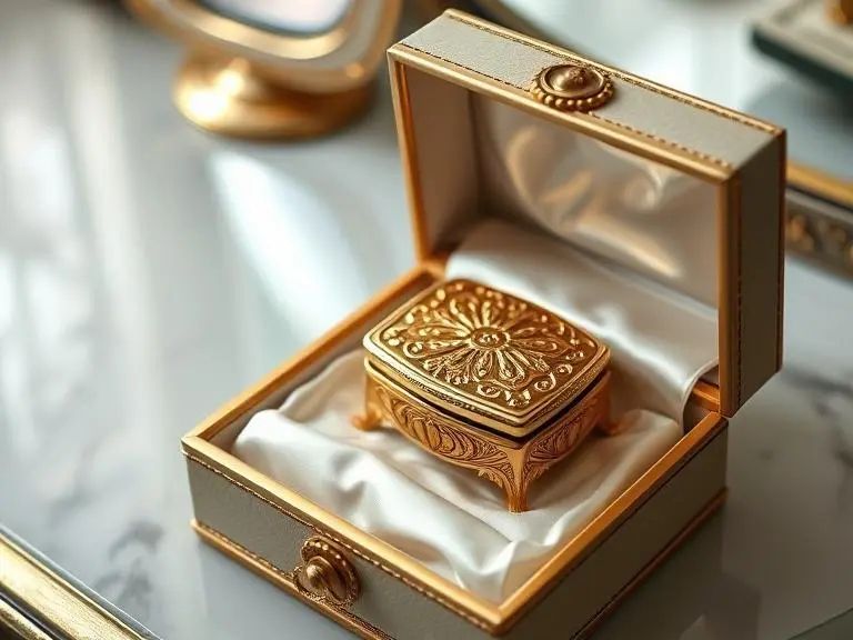 Gold Plated Trinket Box