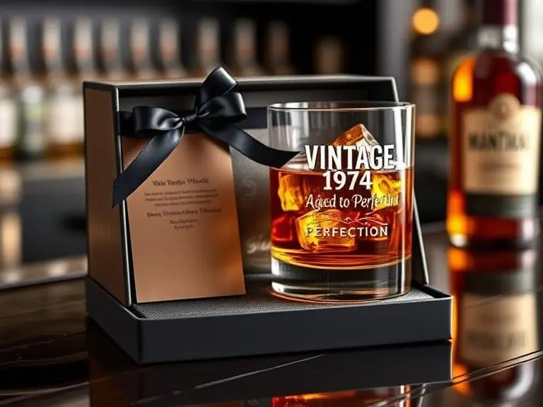 'Vintage 1974' Whiskey Glass