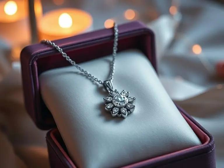 Sparkling Diamond Simulant Pendant