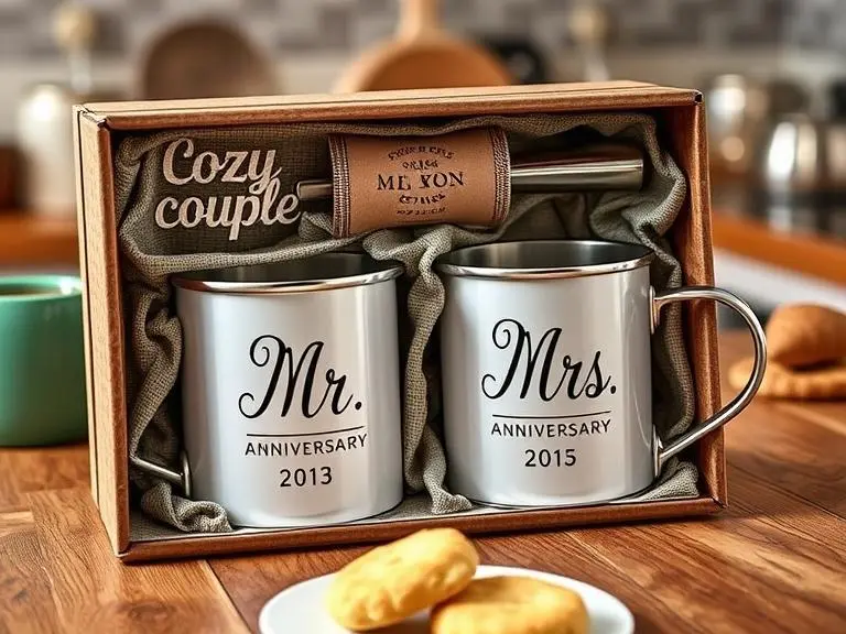 Set of Two Personalized Tin Mugs
