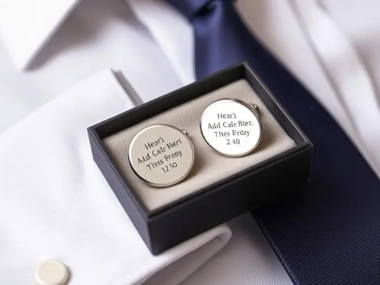 Engraved Aluminum Cufflinks