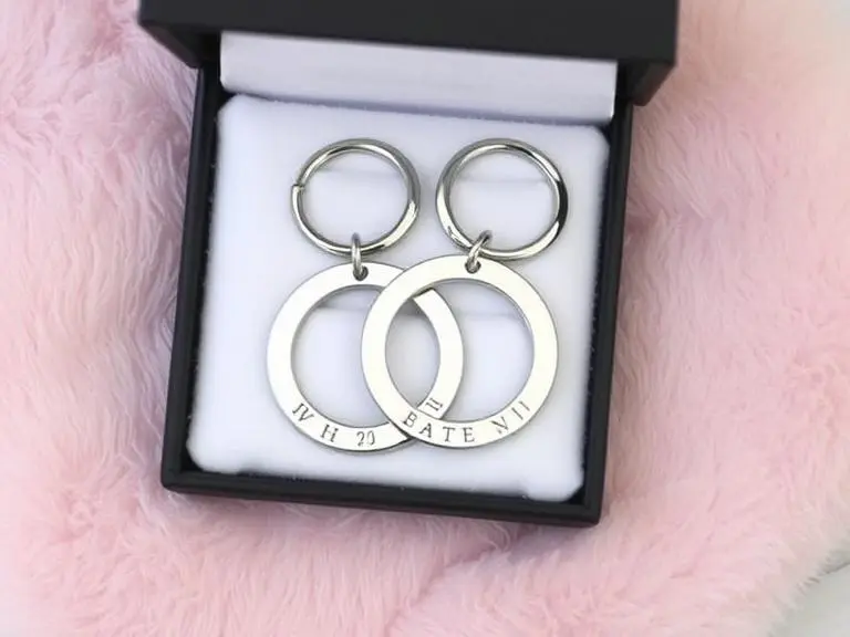 Personalized Couple Keychain Set