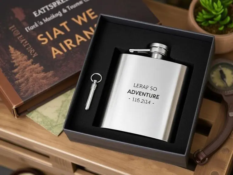 Engraved Stainless Steel Flask