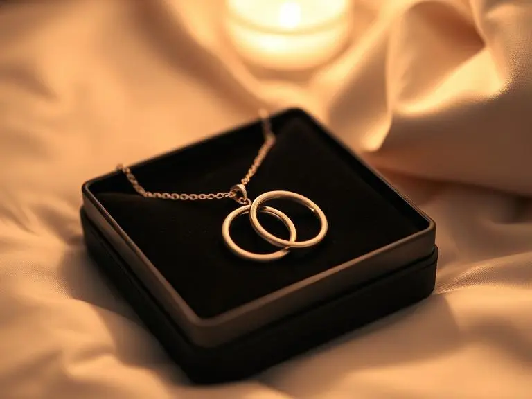 Silver Couple's Interlocking Necklace