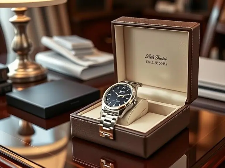 Engraved Silver Wrist Watch