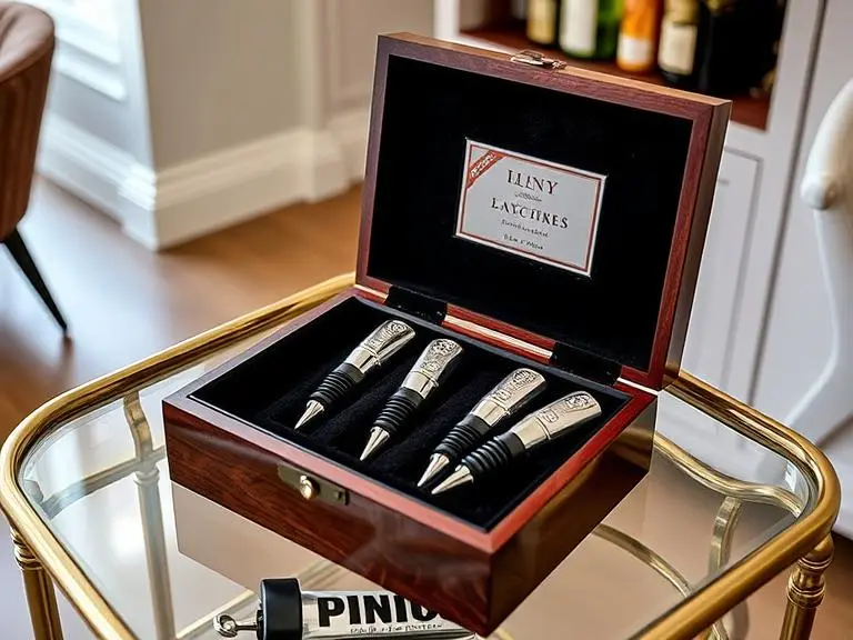 Silver-Plated Wine Bottle Stopper Set