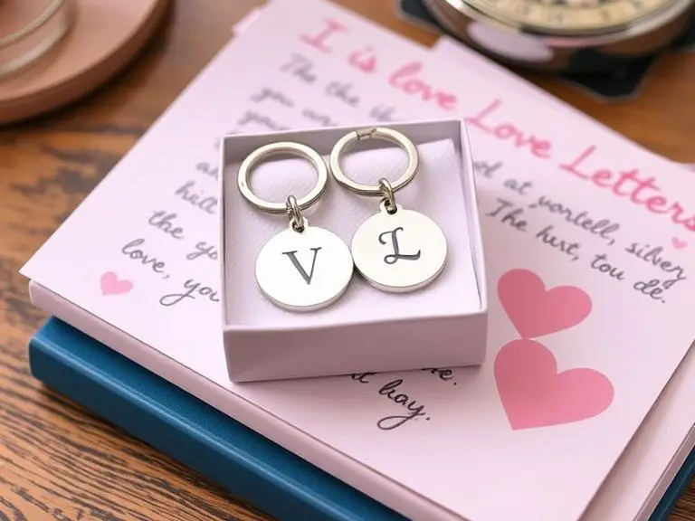 Personalized Silver Keychains for Couples