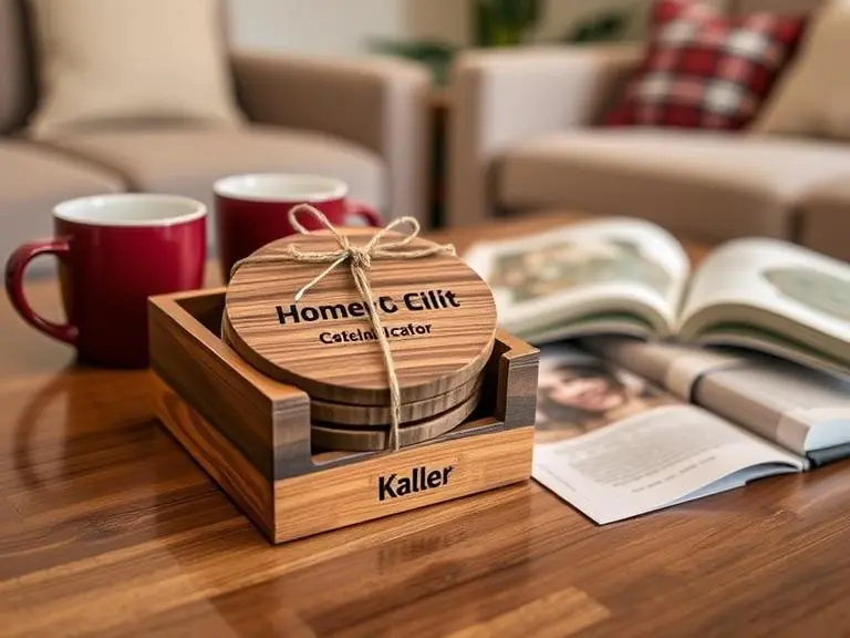 Personalized Wooden Coasters Set