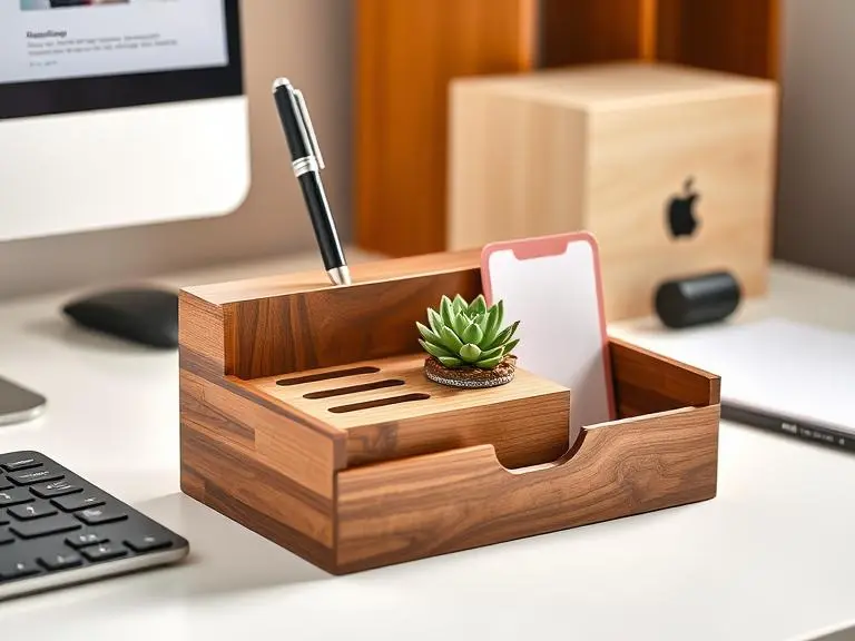 Wooden Desktop Organizer