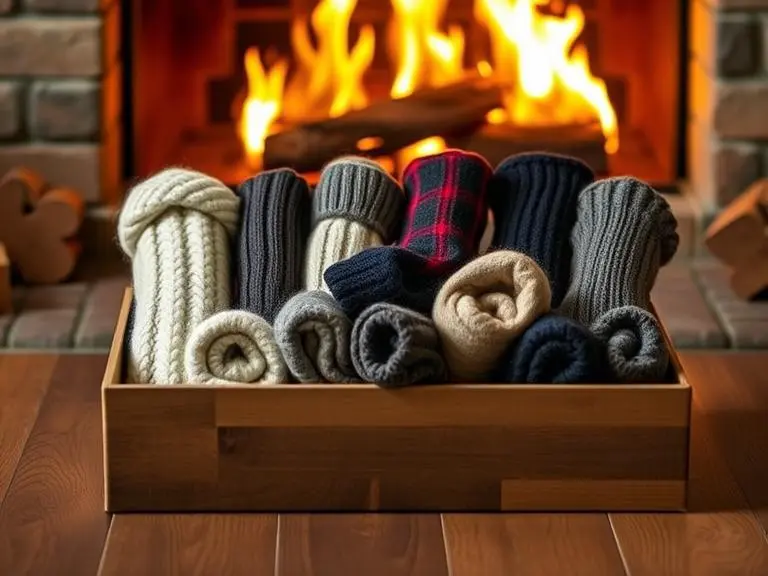 Bundle of thick, high-quality wool socks