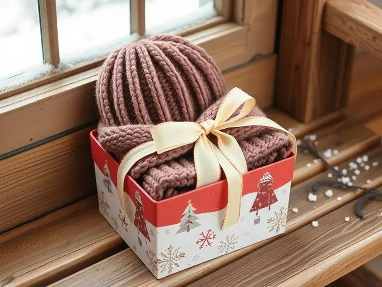 Matching wool beanie and scarf set