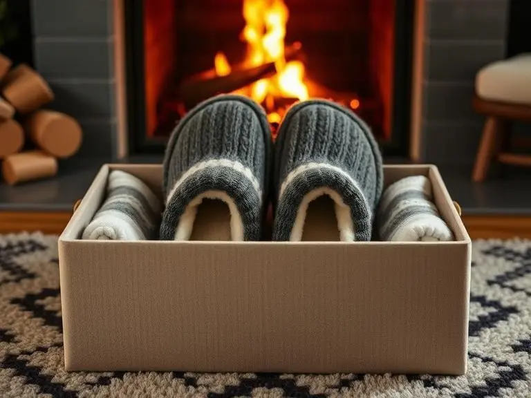 Matching wool slippers for couples