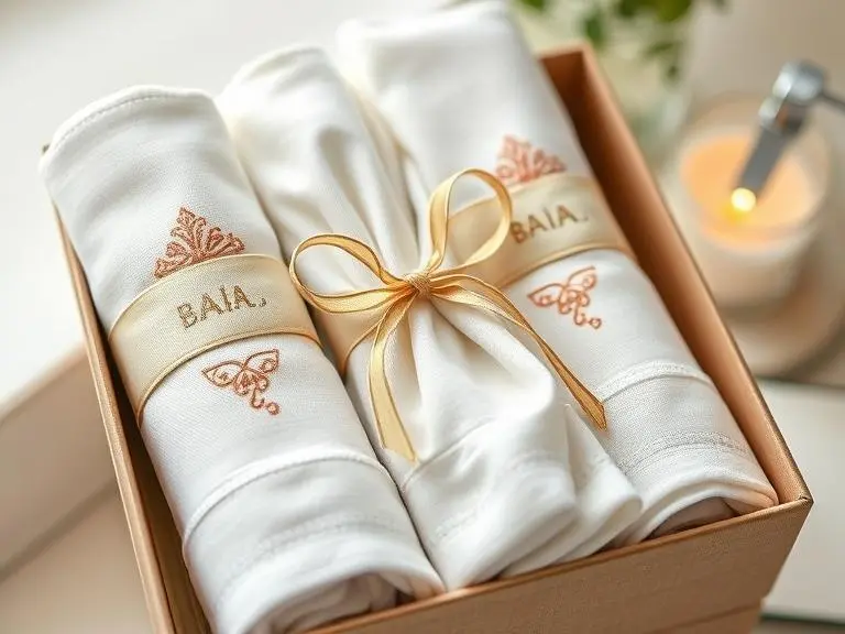 Embroidered Linen Hand Towels