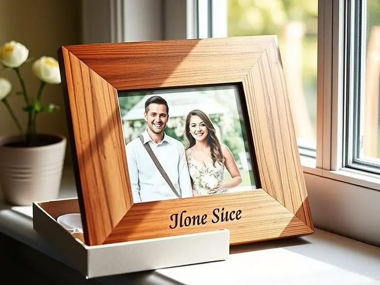 Custom Engraved Wood Photo Frame