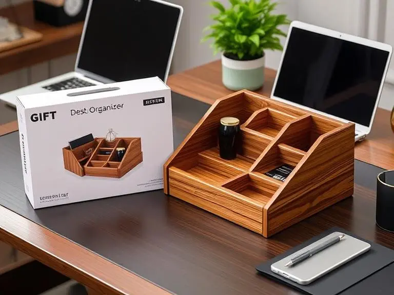 Wooden Desk Organizer