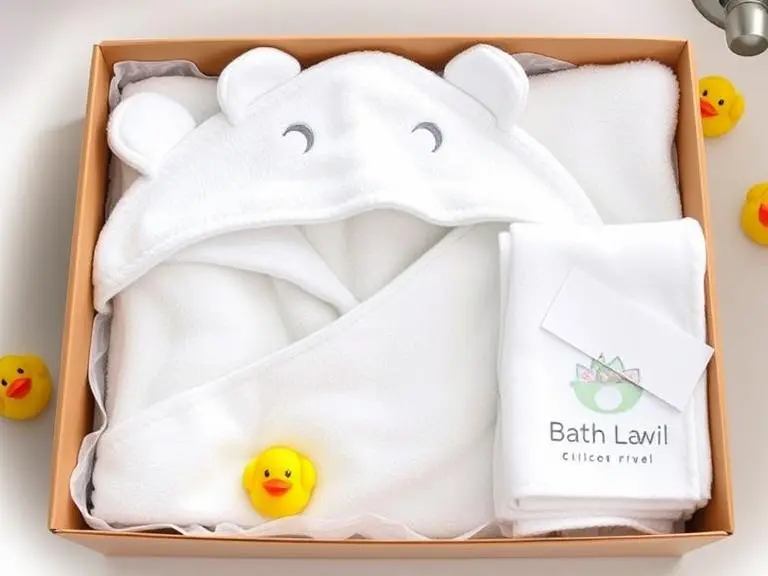 Hooded Baby Bath Towel and Washcloths