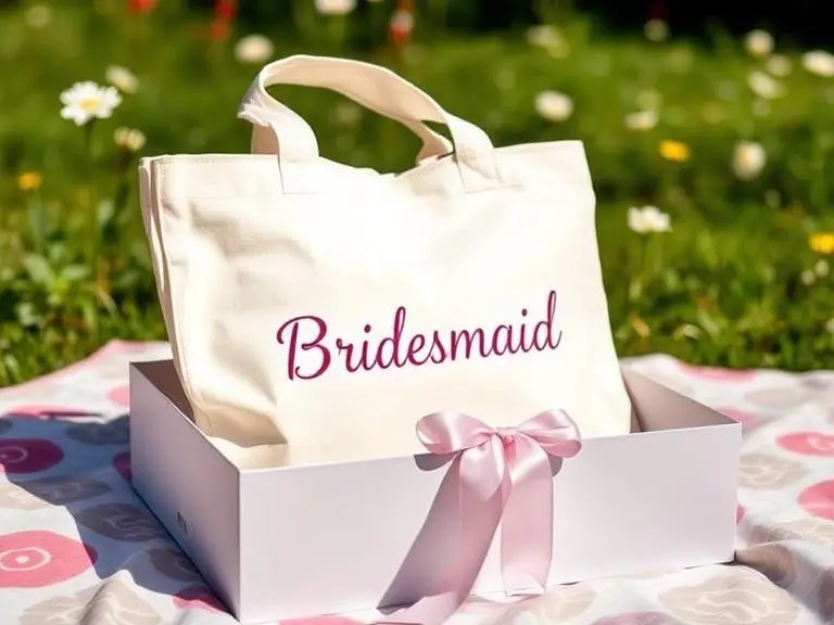 Canvas Bridesmaid Tote Bag Personalized