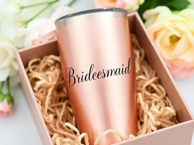 Personalized Bridesmaid Tumbler Cup Stainless Steel