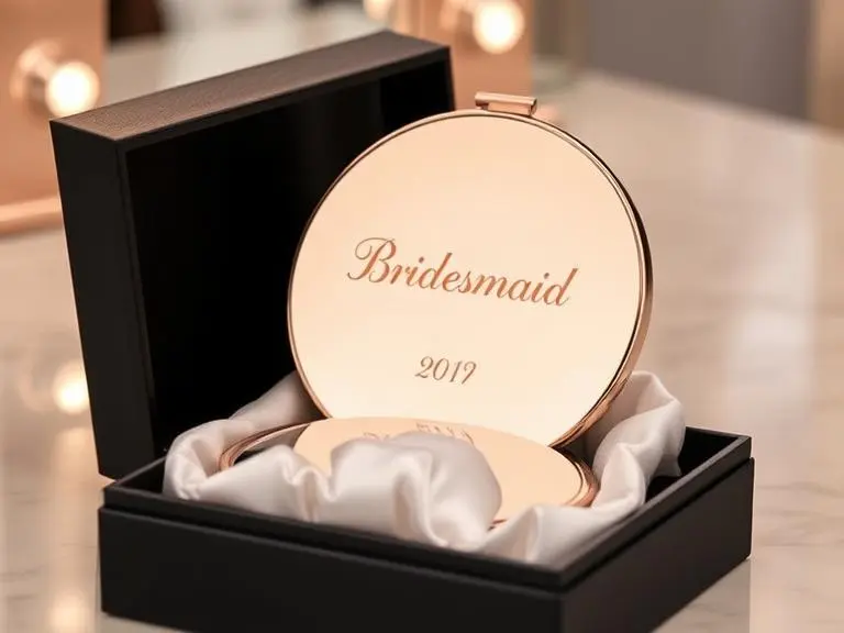 Personalized Engraved Compact Mirror Bridesmaid