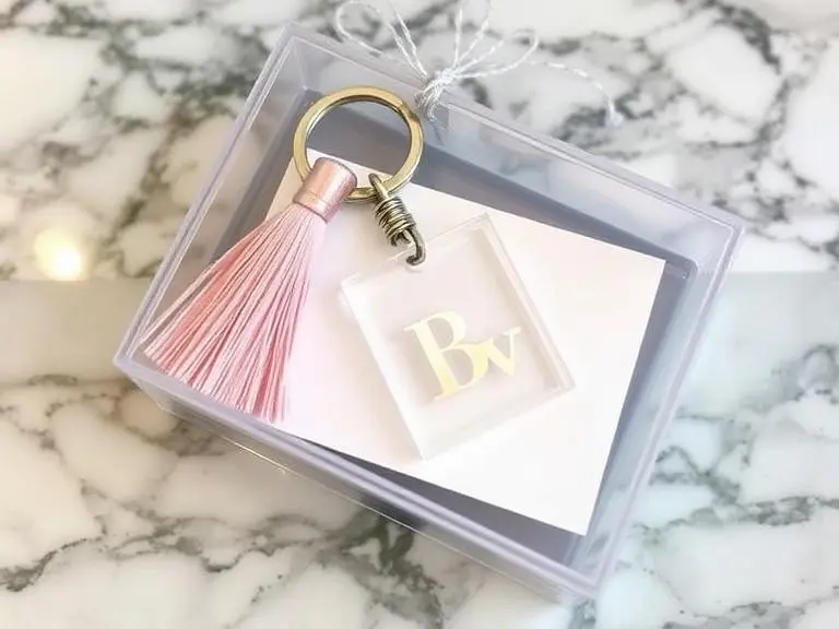 Custom Initial Keychain Acrylic Tassel Bridesmaid