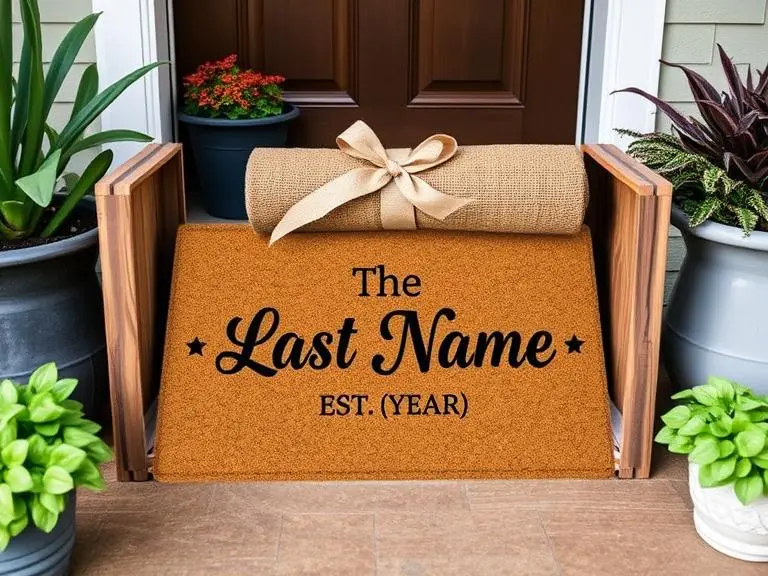 Personalized Door Mat for Newlyweds